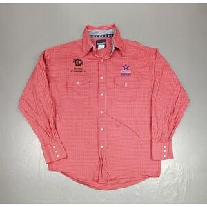 Vintage Wrangler National Patriot Pearl Snap Shirt Mens Large Rodeo Committee